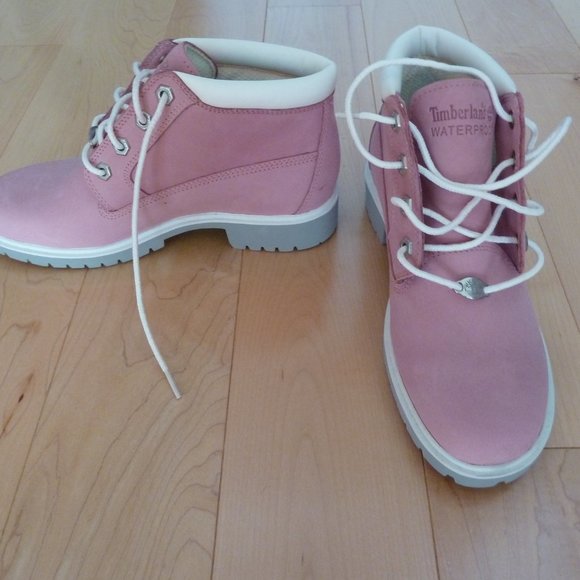 Timberland Boots - Pink and White - Size 7M - Picture 2 of 5